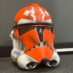 Red and White Clone Trooper Helmet